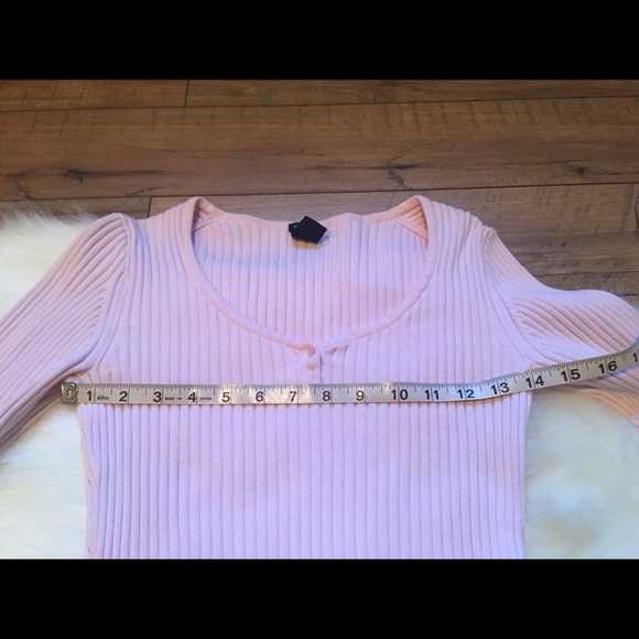 Gap pink sweater ribbed shirt top medium - Picture 3 of 8